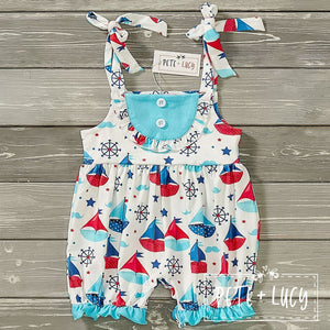 Come Sail with me Girls Romper