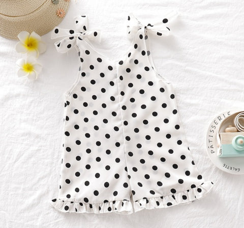 Polka Dotty White romper