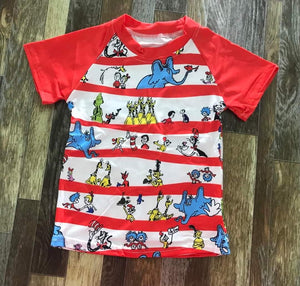 Dr. Seuss Wavy Red Stripe Shirt