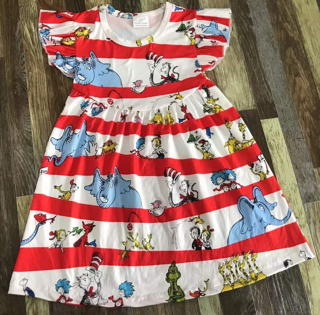 Dr. Seuss Wavy Stripe Dress