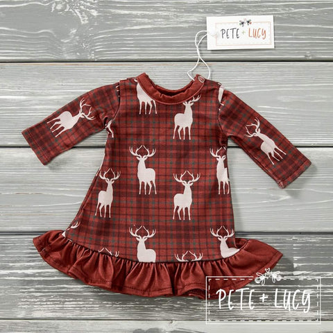 Maroon deer dress